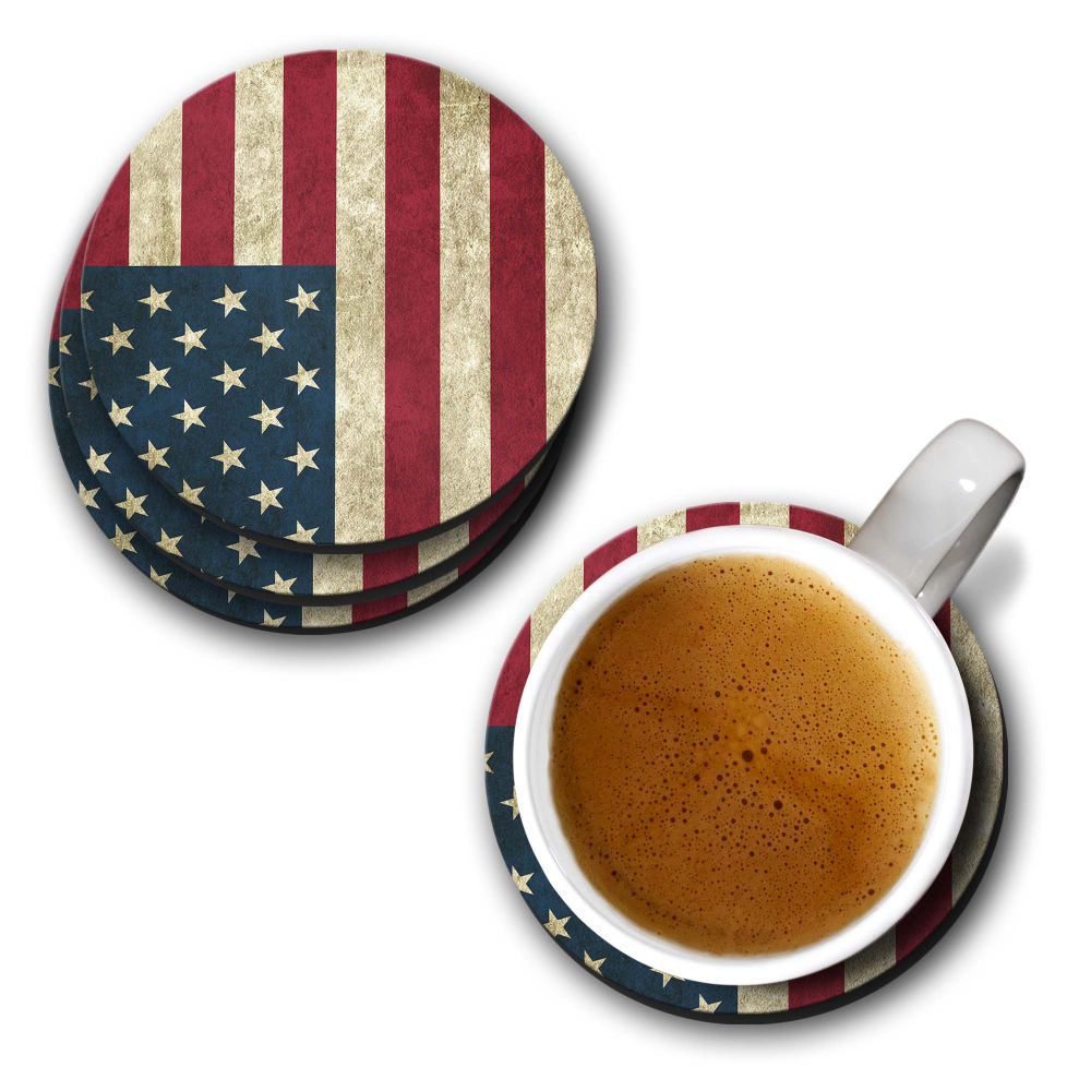 American Flag Coasters - corporate gift by YuBingo
