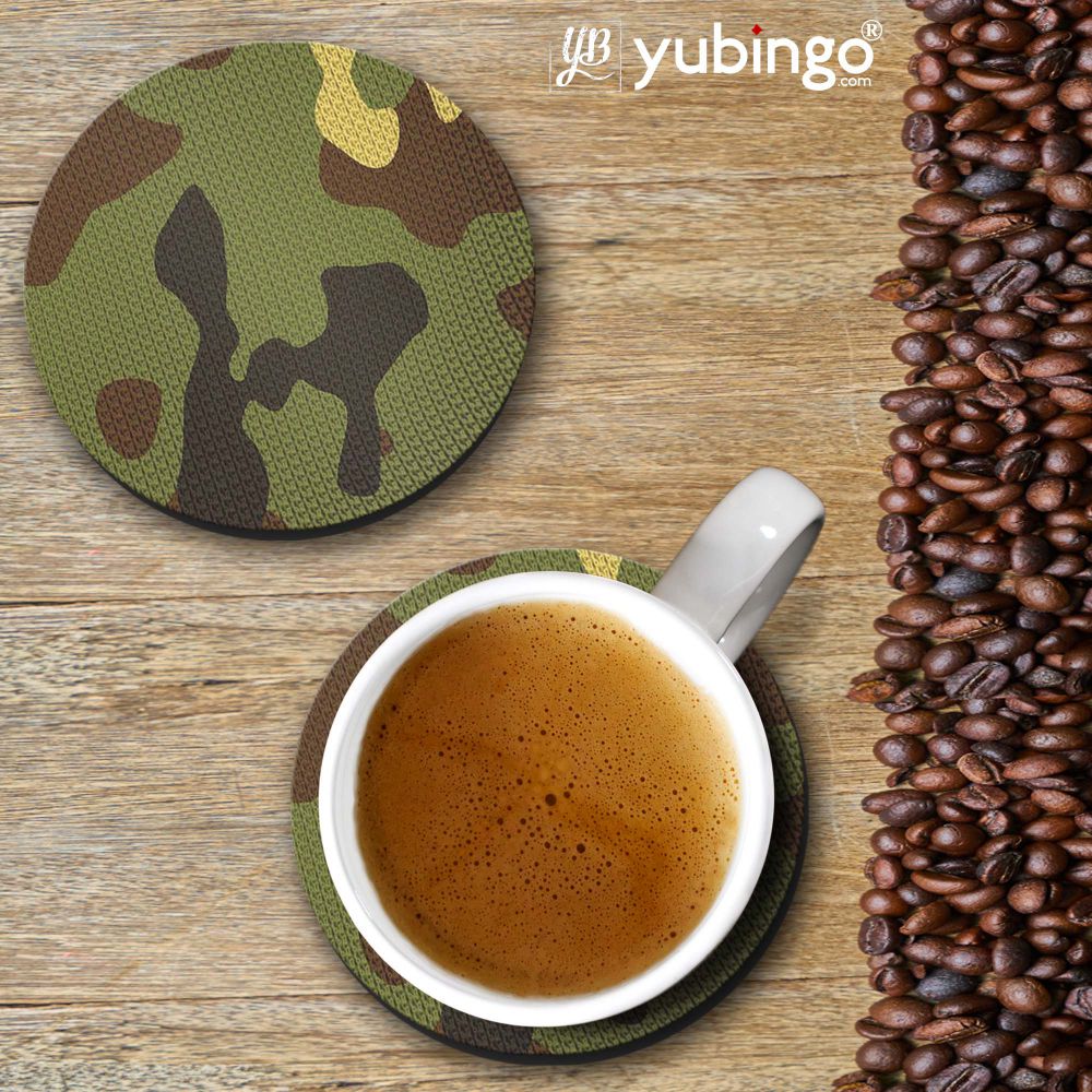 Army Camouflage Coasters - corporate gift by YuBingo