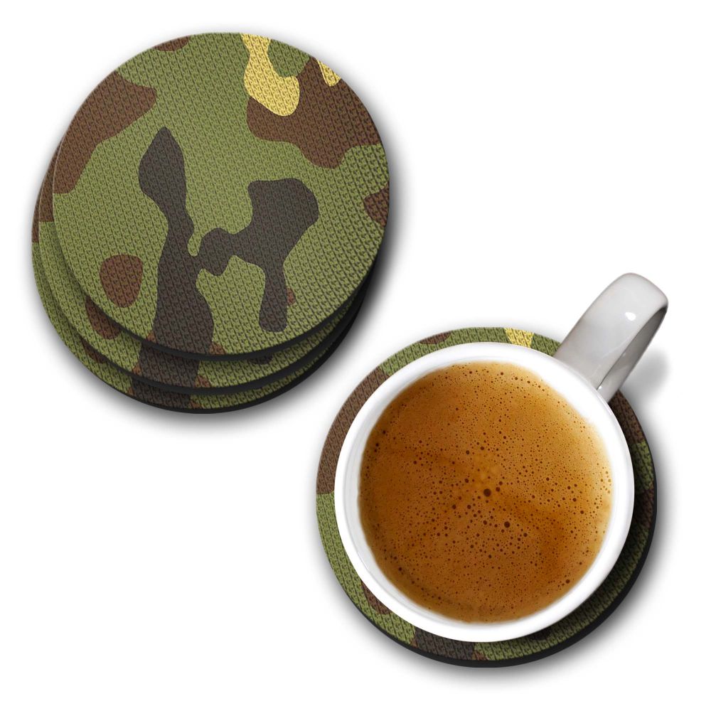 Army Camouflage Coasters - corporate gift by YuBingo