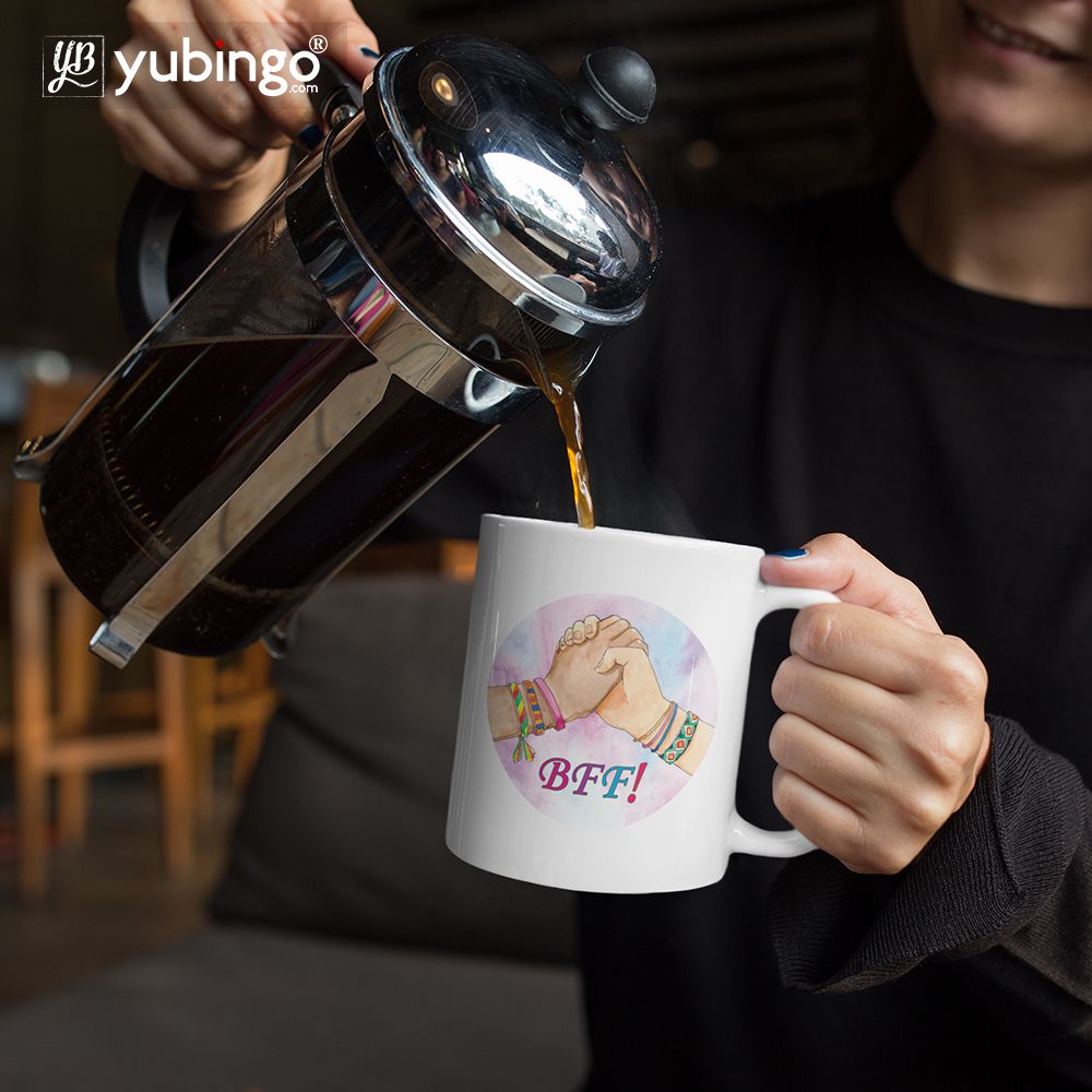 BFF Cushion, Coffee Mug with Coaster and Keychain - product image 3