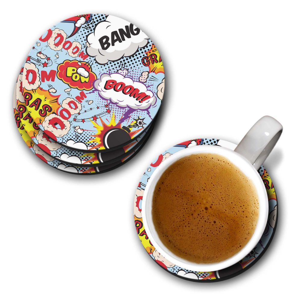 Boom Bang Coasters - corporate gift by YuBingo