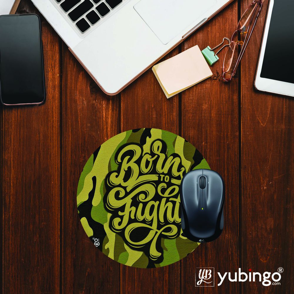 Born to Fight Mouse Pad (Round) - corporate gift by YuBingo