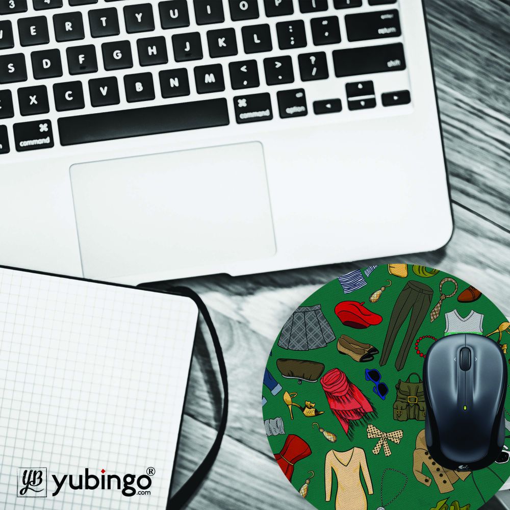 Girl Wardrobe Mouse Pad (Round) - product image 4