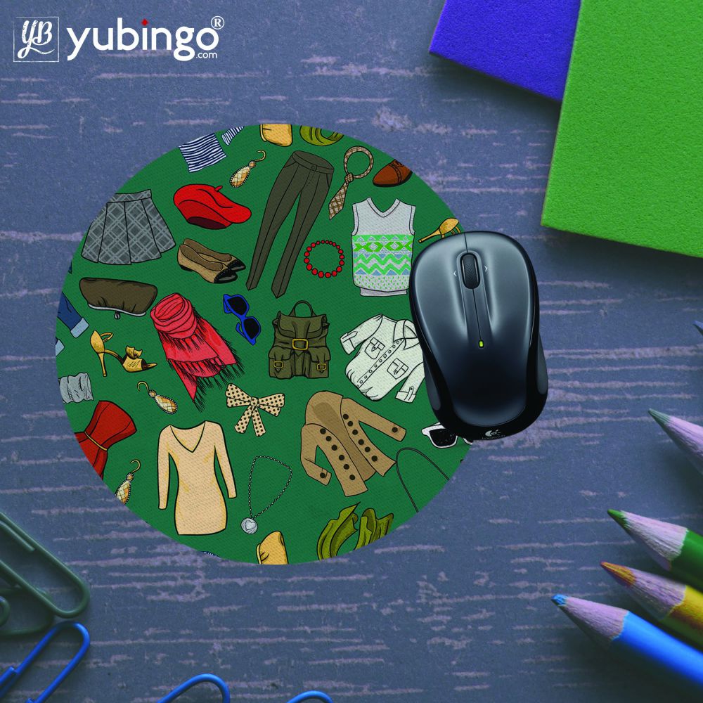Girl Wardrobe Mouse Pad (Round) - product image 5
