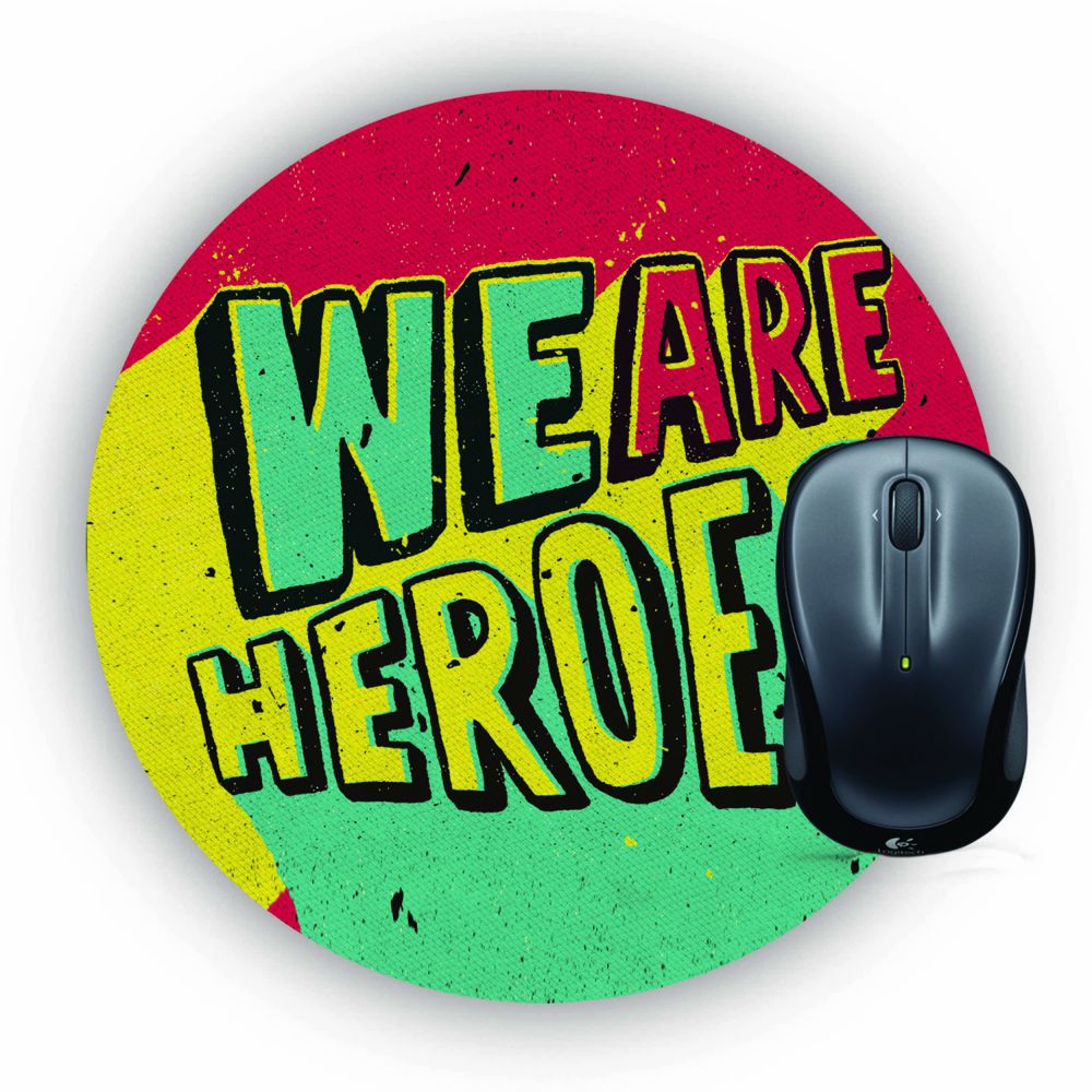 Heroes Mouse Pad (Round) - corporate gift by YuBingo