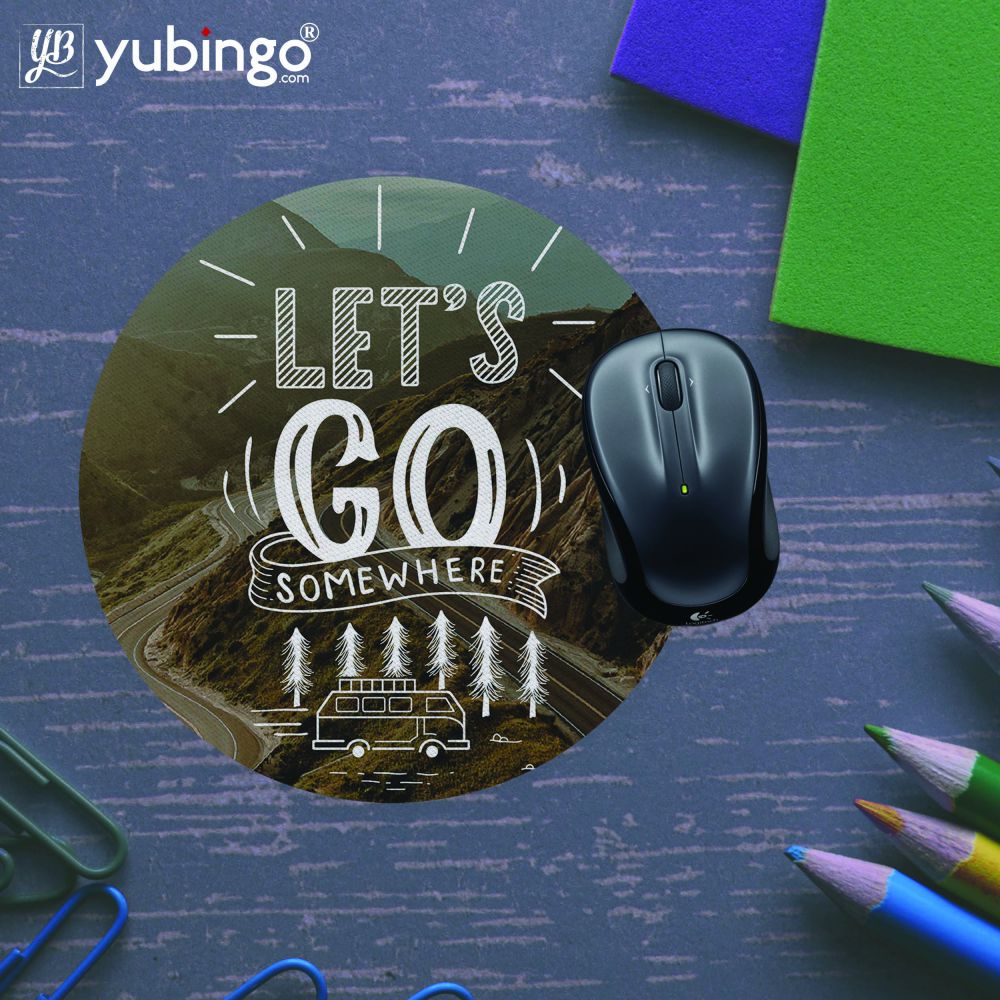 Let's Go Mouse Pad (Round) - product image 5