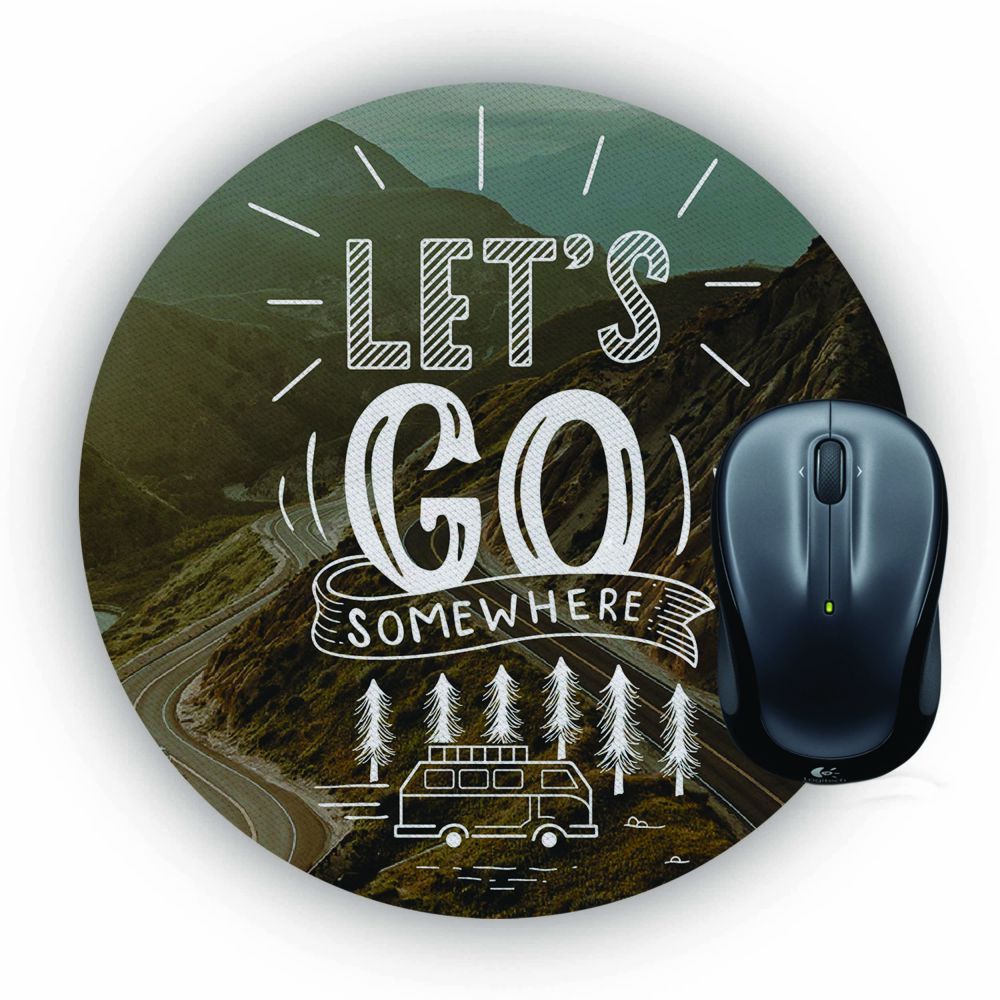 Let's Go Mouse Pad (Round) - corporate gift by YuBingo