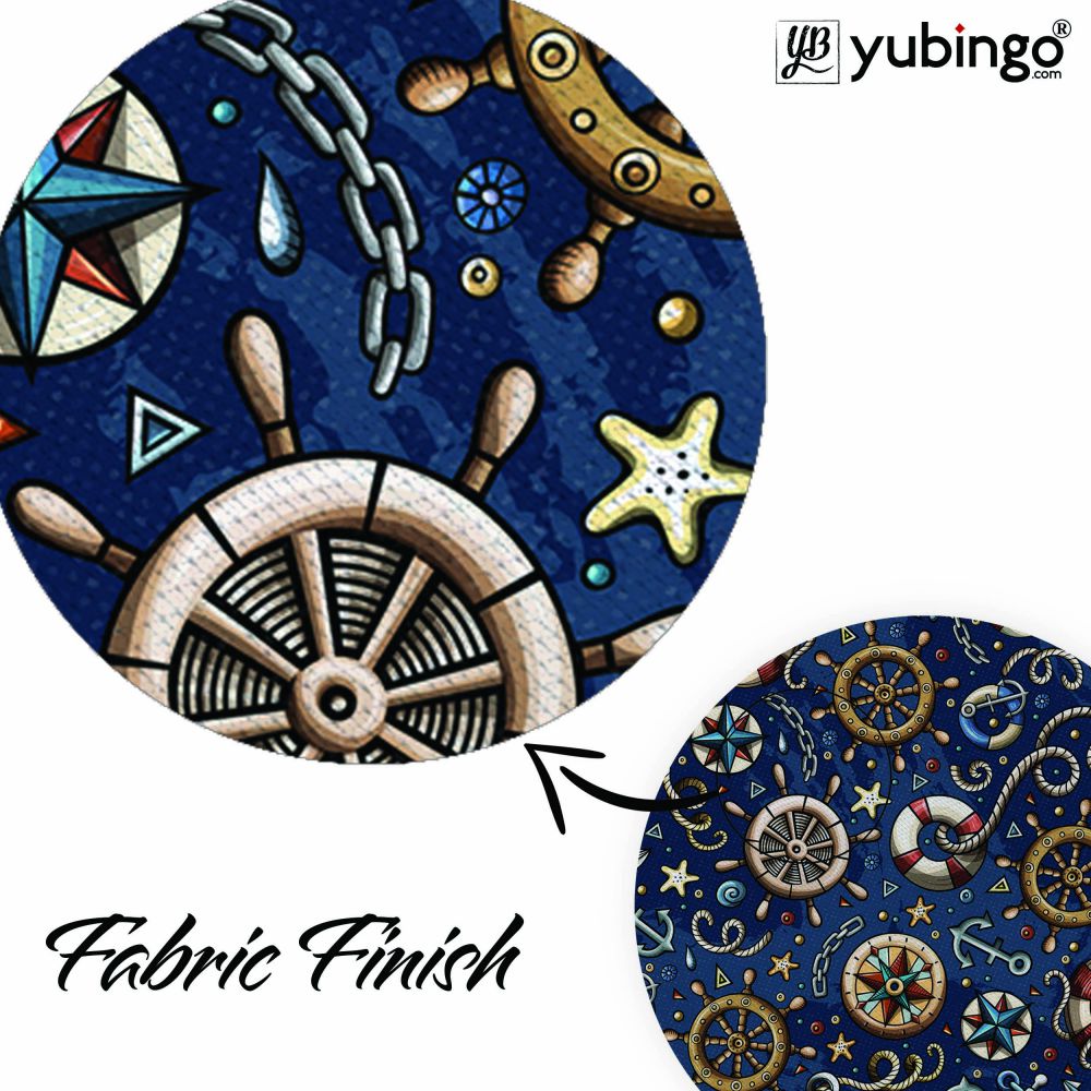 Nautical Blue Mouse Pad (Round) - product image 3