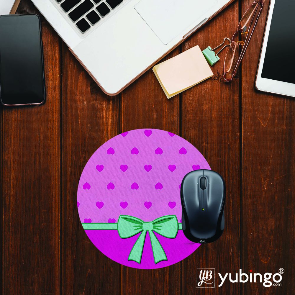 Pink Knot Mouse Pad (Round) - product image 2