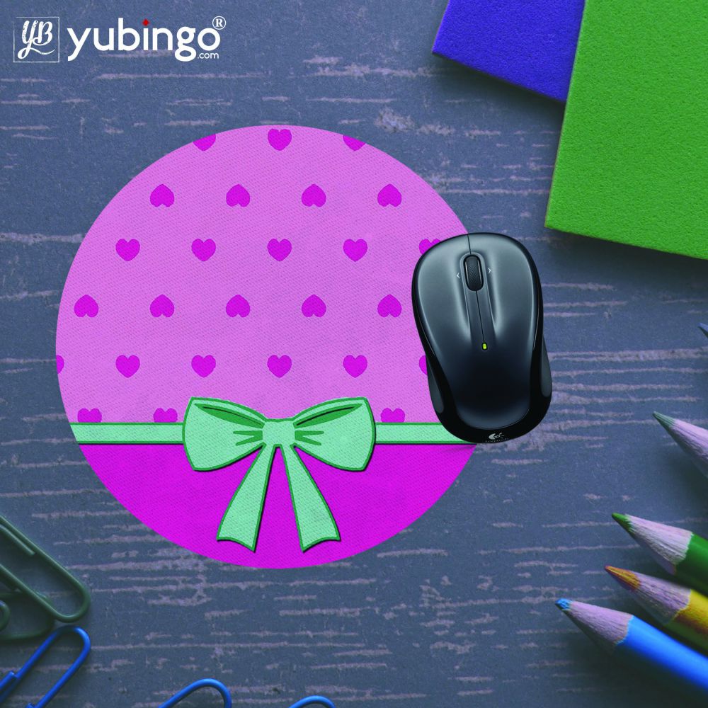 Pink Knot Mouse Pad (Round) - product image 5