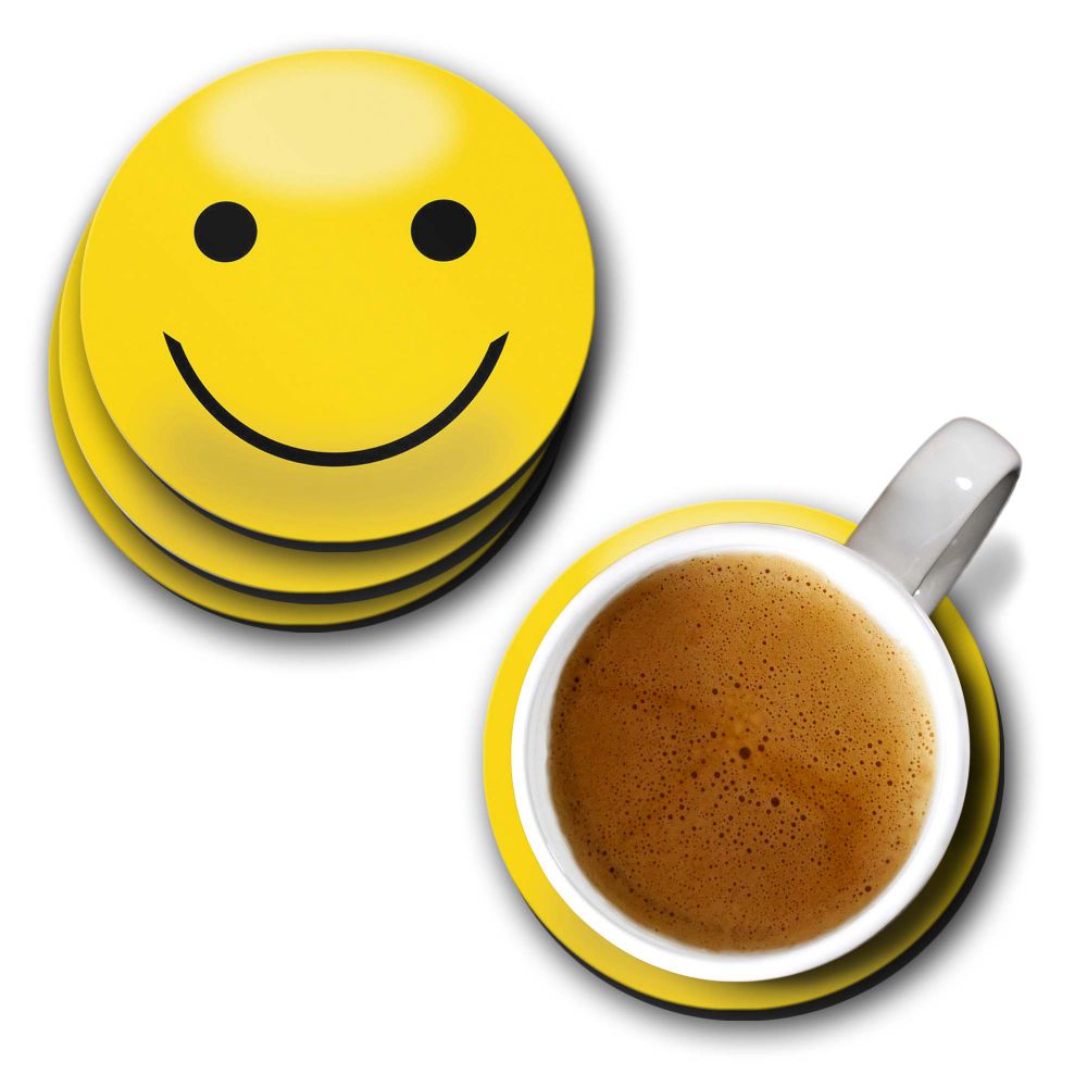 Cool Smiley Coasters - corporate gift by YuBingo