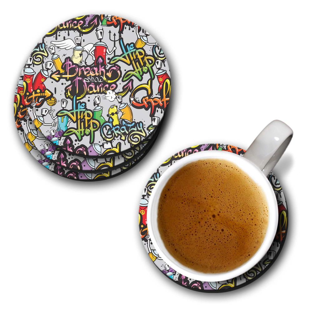 Crazy Graffiti Coasters - corporate gift by YuBingo