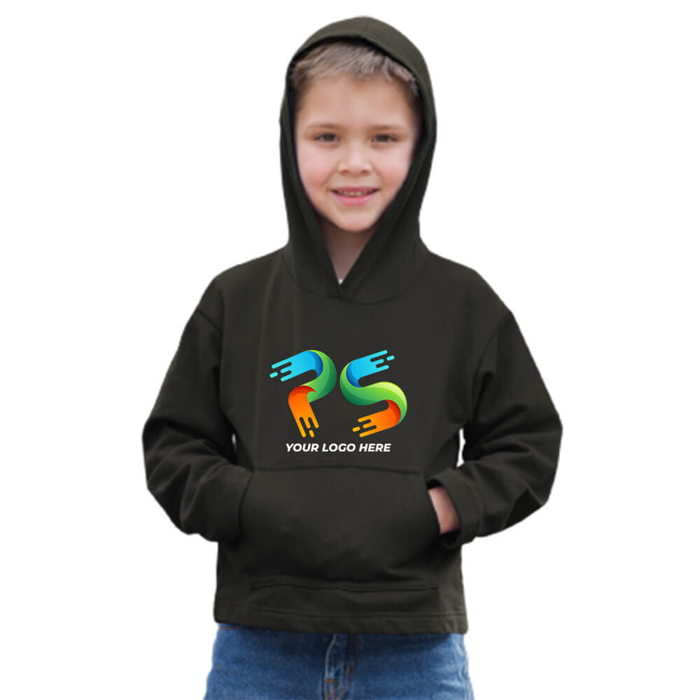 Black Customised Kids Hoodie - Front and Back Print - product image 2