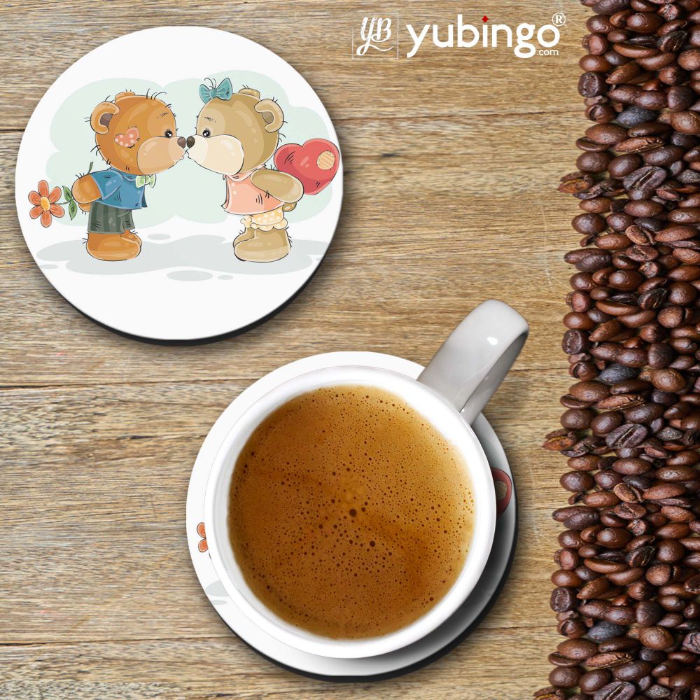 Cute Couple Coasters - corporate gift by YuBingo