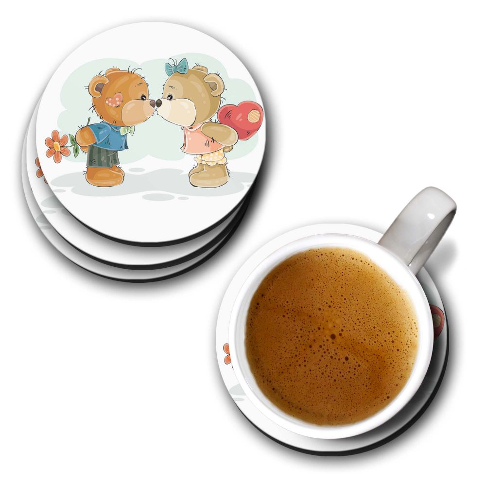 Cute Couple Coasters - corporate gift by YuBingo