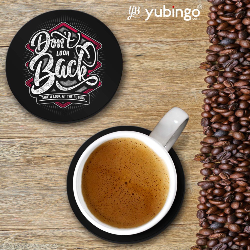 Don't Look Back Coasters - corporate gift by YuBingo
