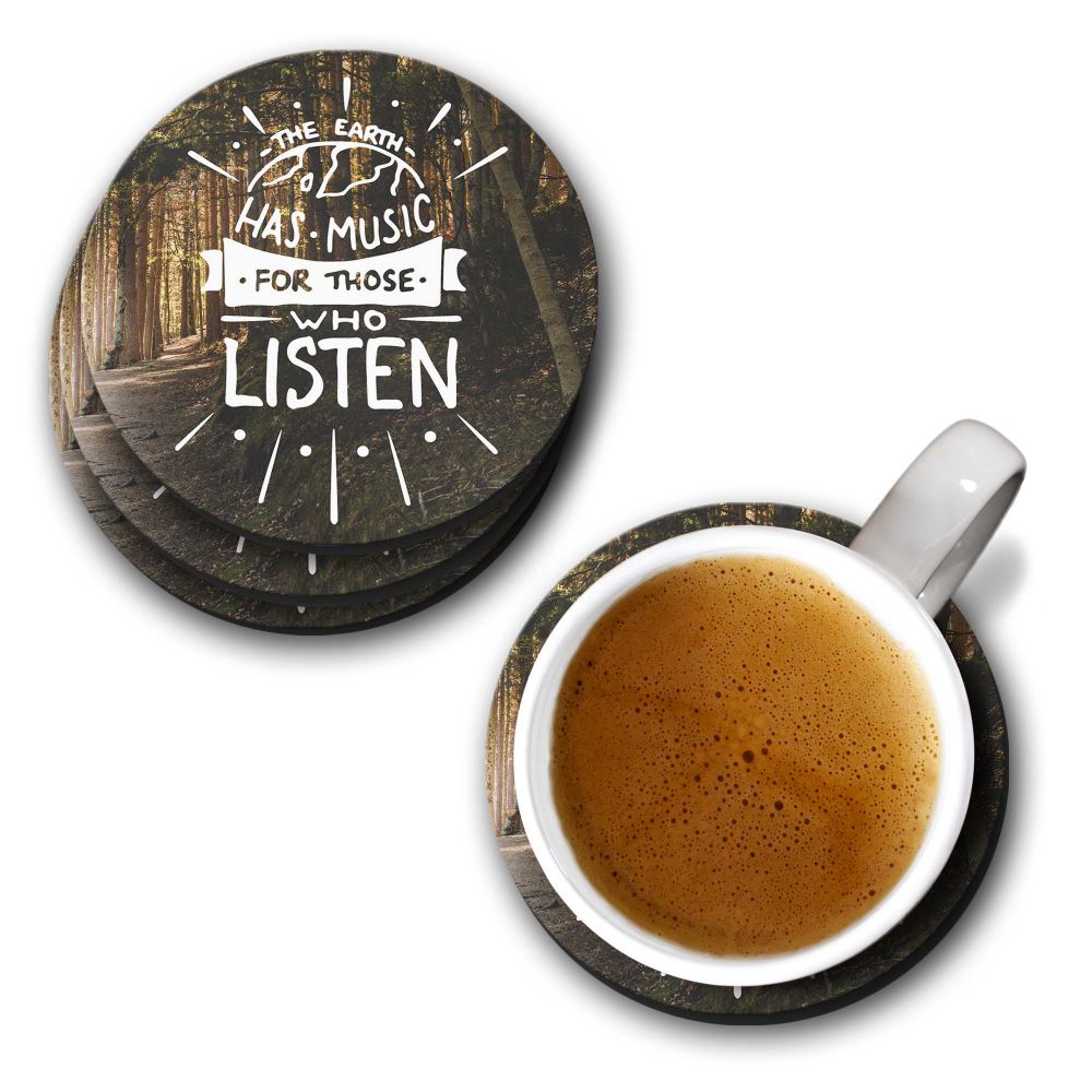 Earth has Music Coasters - corporate gift by YuBingo