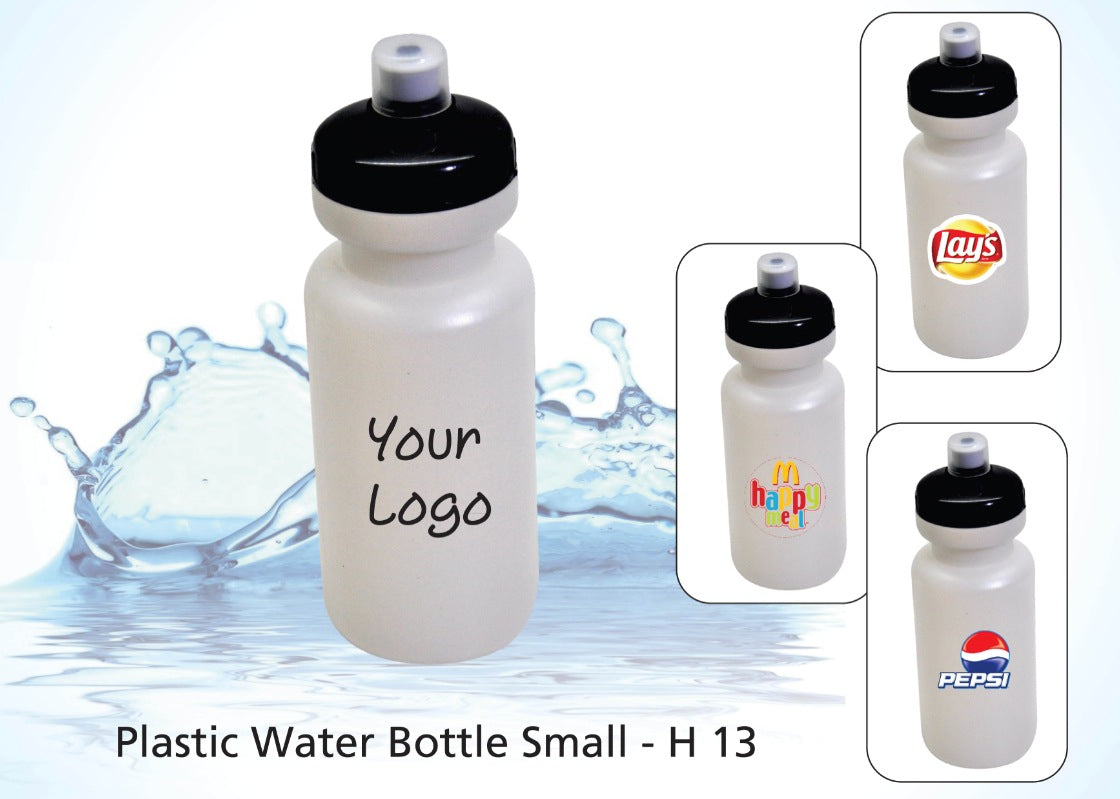 Stay Hydrated on the Go with our White Mini Plastic Water Bottle - corporate gift by YuBingo