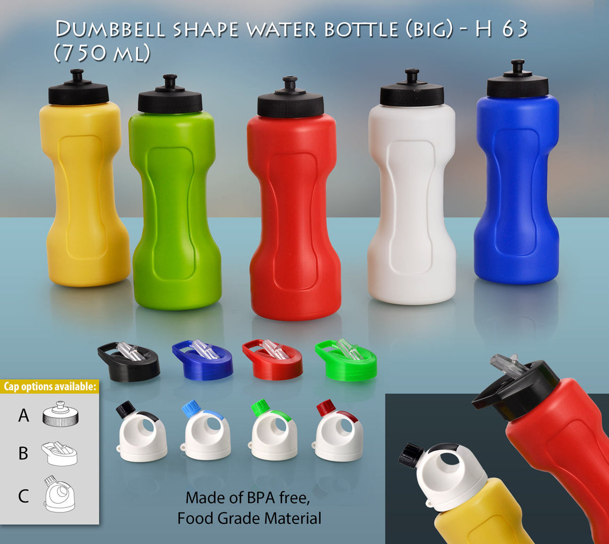 Get a Grip with Our 800ml Grippy Water Bottle in Multiple Colors - corporate gift by YuBingo