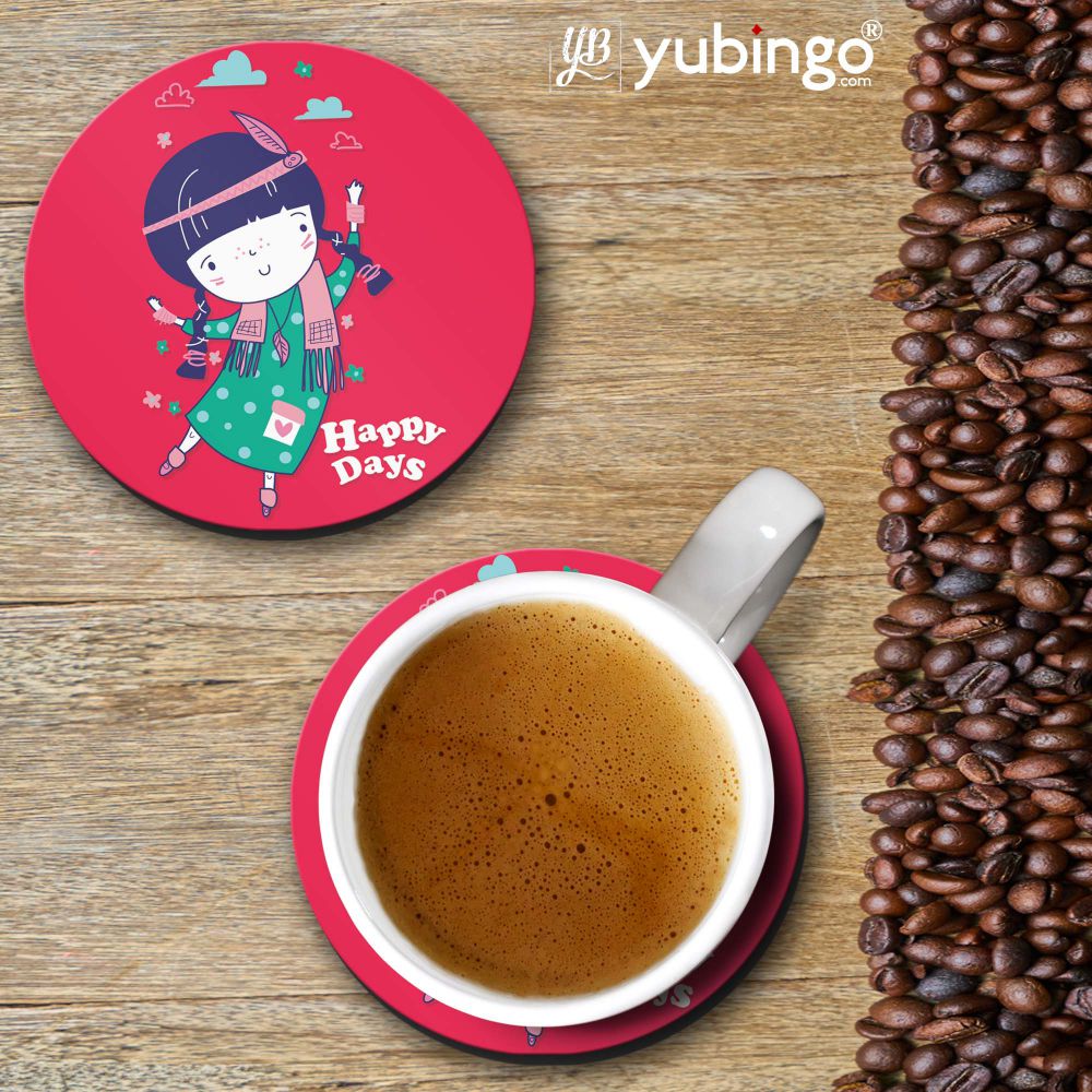 Happy Days Coasters - corporate gift by YuBingo