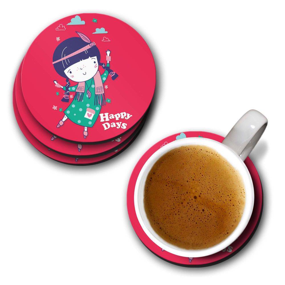 Happy Days Coasters - corporate gift by YuBingo