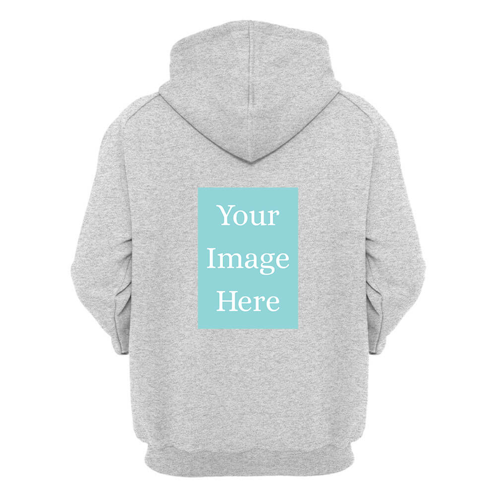 Heather Grey Customised Hoodie - Back Print - product image 2