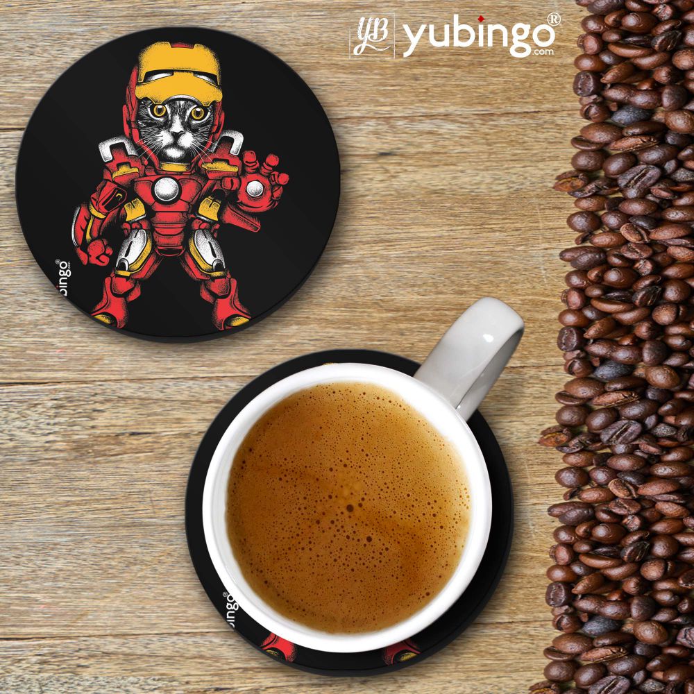Iron Cat Coasters - corporate gift by YuBingo