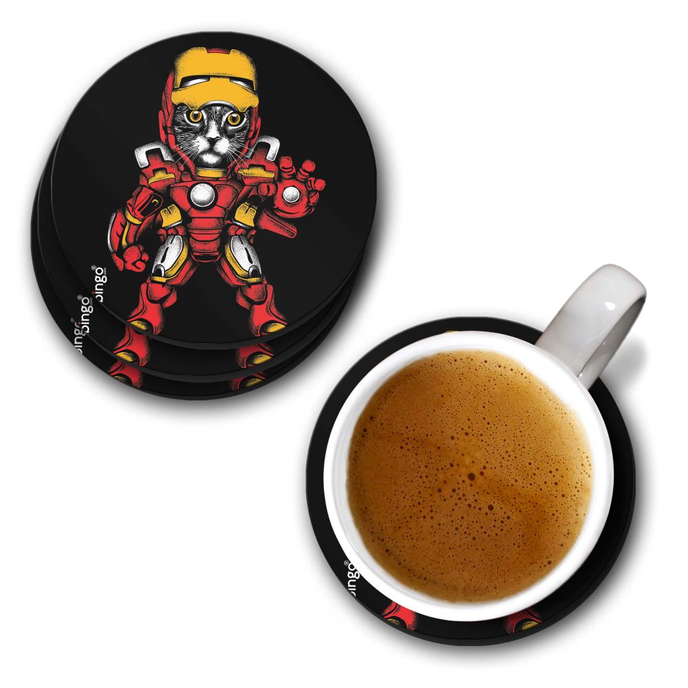 Iron Cat Coasters - corporate gift by YuBingo