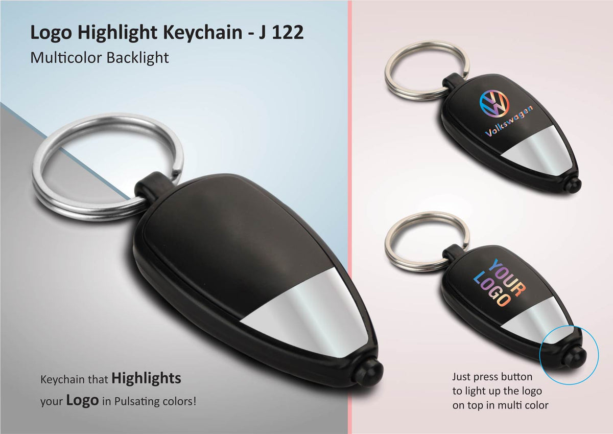 Crown Shaped Keychain with Multicolor Logo Highlight - product image 3
