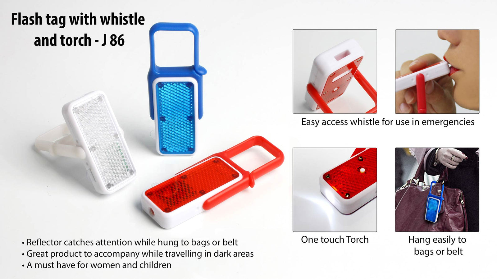 Flash Tag with Whistle and Torch: The Ultimate Safety Companion - corporate gift by YuBingo