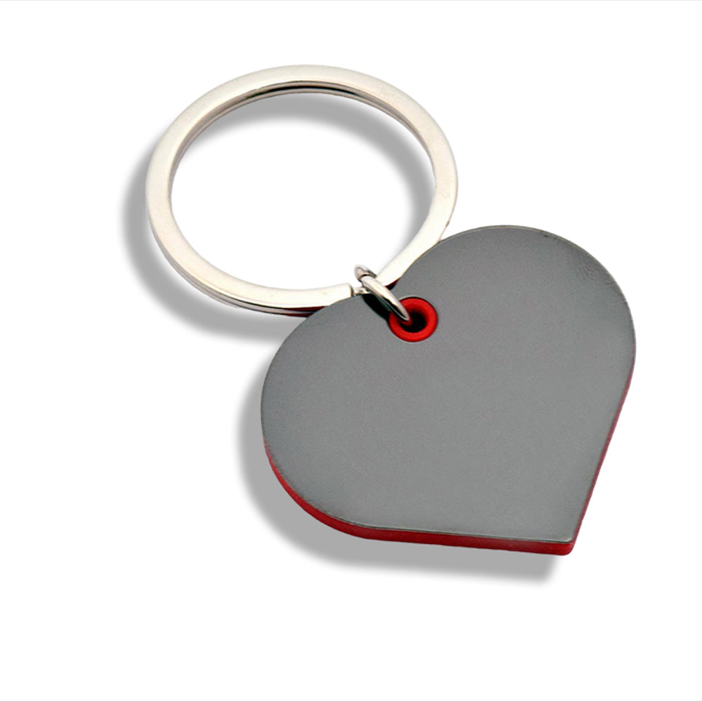 Heart Shape Keychain with Red Highlights: Show Your Love in Style - corporate gift by YuBingo