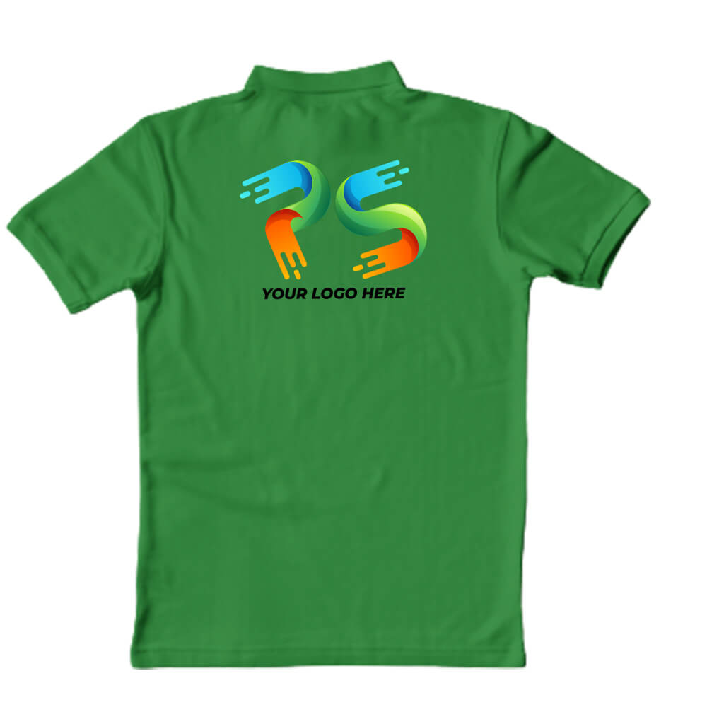 Polo Neck Black Customised Kids T-Shirt - Back Print - corporate gift by YuBingo