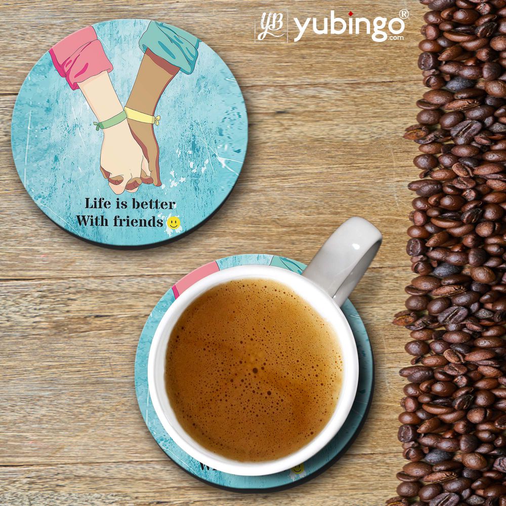 Life is Better with Friends Coasters - corporate gift by YuBingo