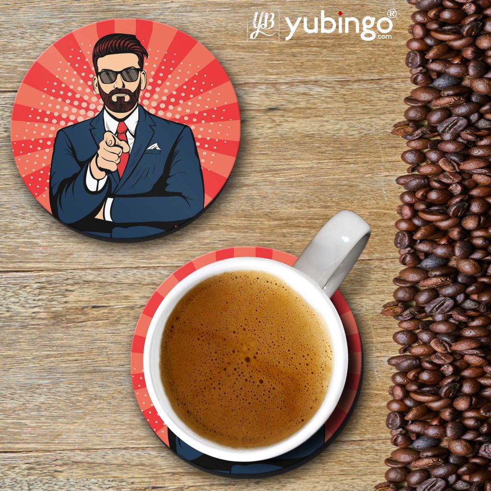 Listen to Beard Coasters - corporate gift by YuBingo