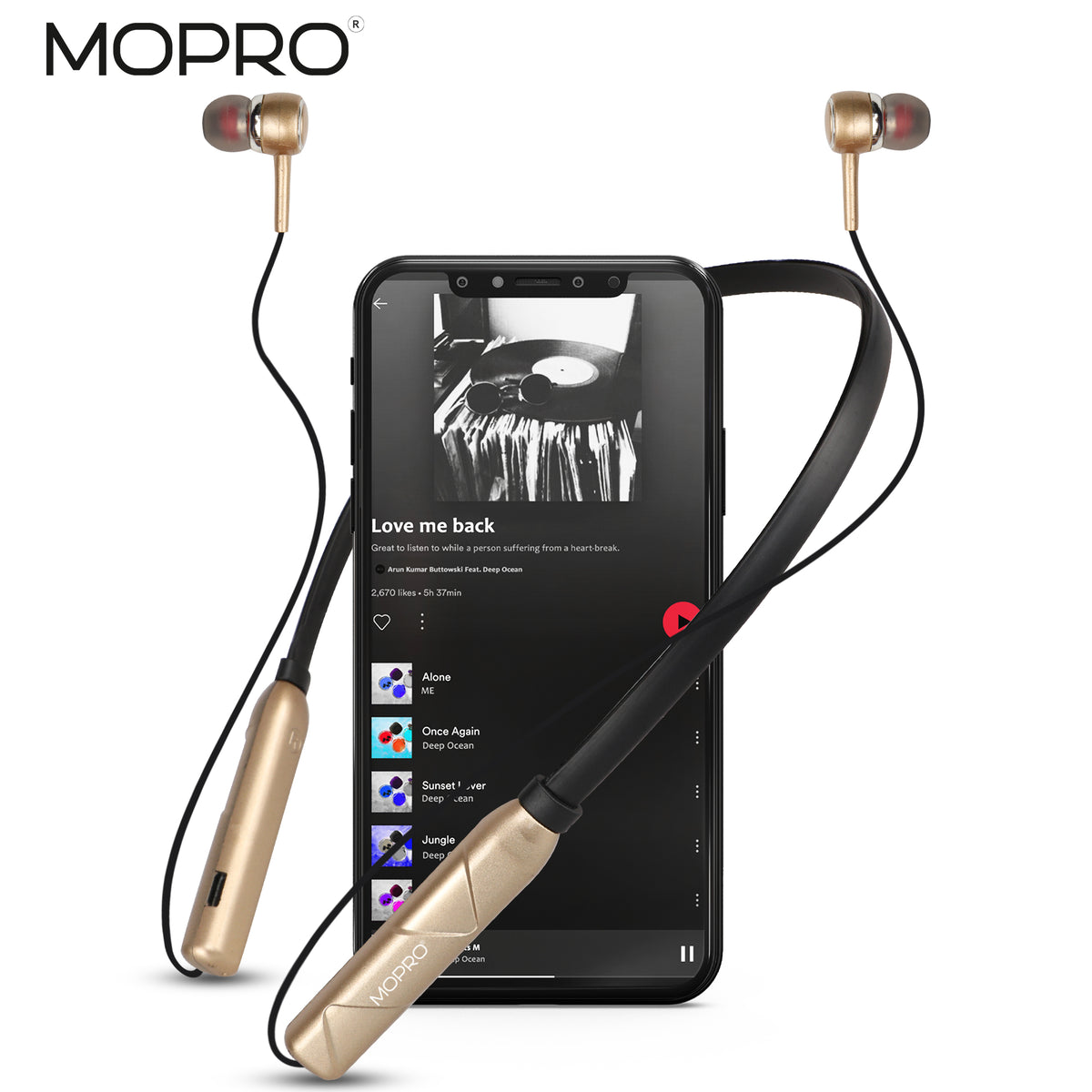 MoPro Bluetooth Earphone Wireless Freedom 200 - Golden - corporate gift by YuBingo