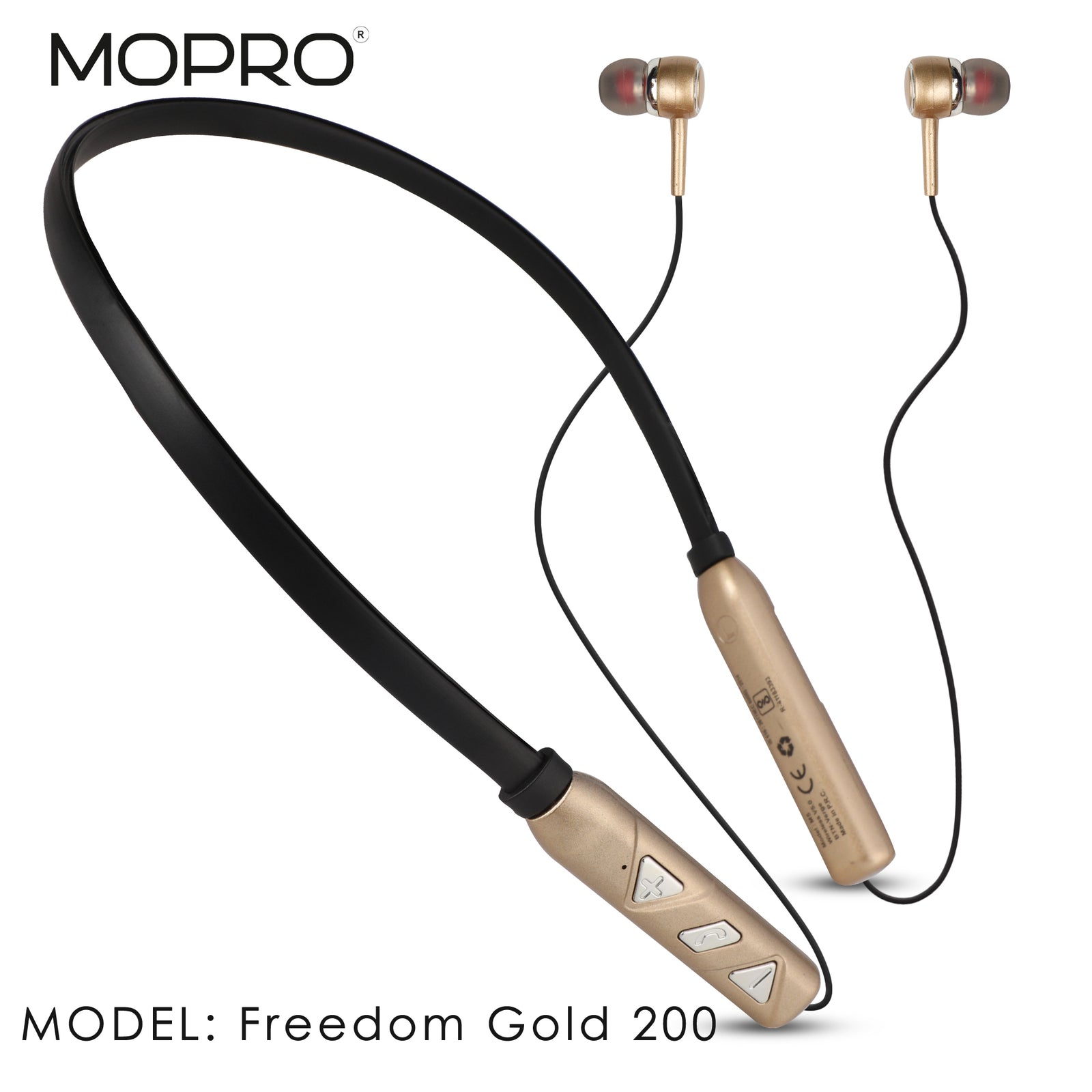 MoPro Bluetooth Earphone Wireless Freedom 200 - Golden - product image 4