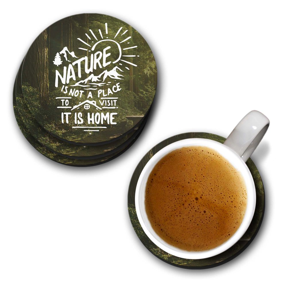 Nature is Home Coasters - corporate gift by YuBingo