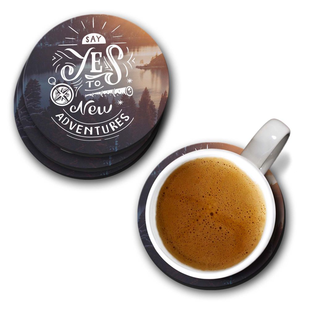 New Adventures Coasters - corporate gift by YuBingo