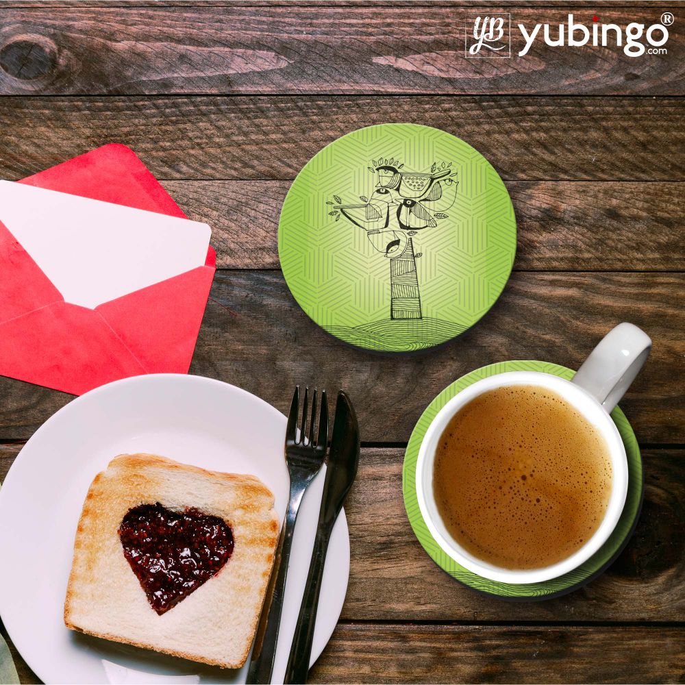 Tree birds Coasters - corporate gift by YuBingo