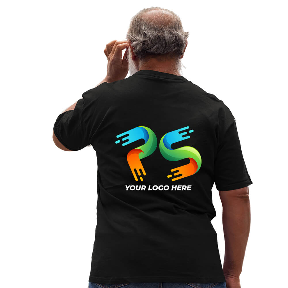 Black Customised Men's Over Size T-Shirt - Front and Back Print - product image 3
