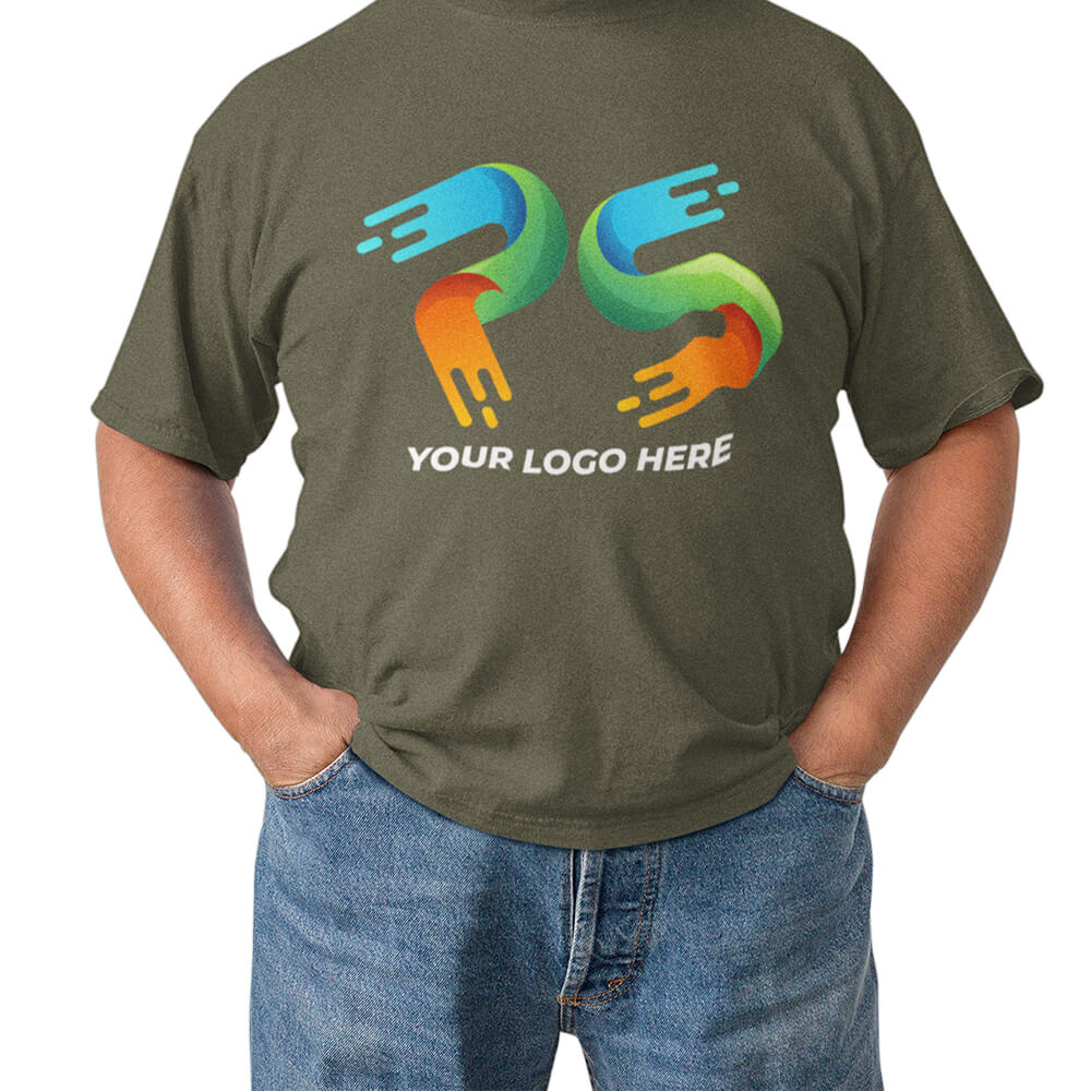 Olive Customised Men's T-Shirt - Front and Back Print - product image 3