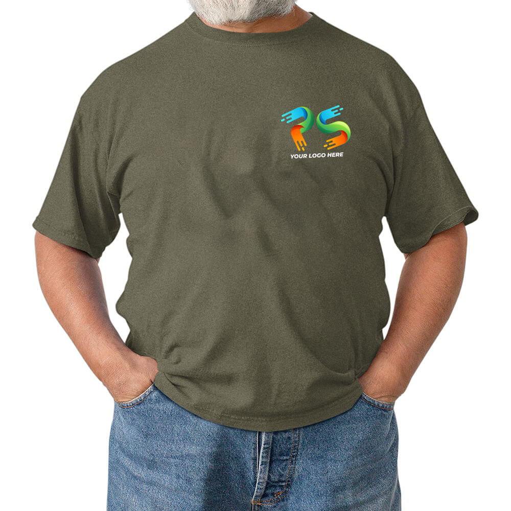 Olive Customised Men's T-Shirt - Front and Back Print - product image 4