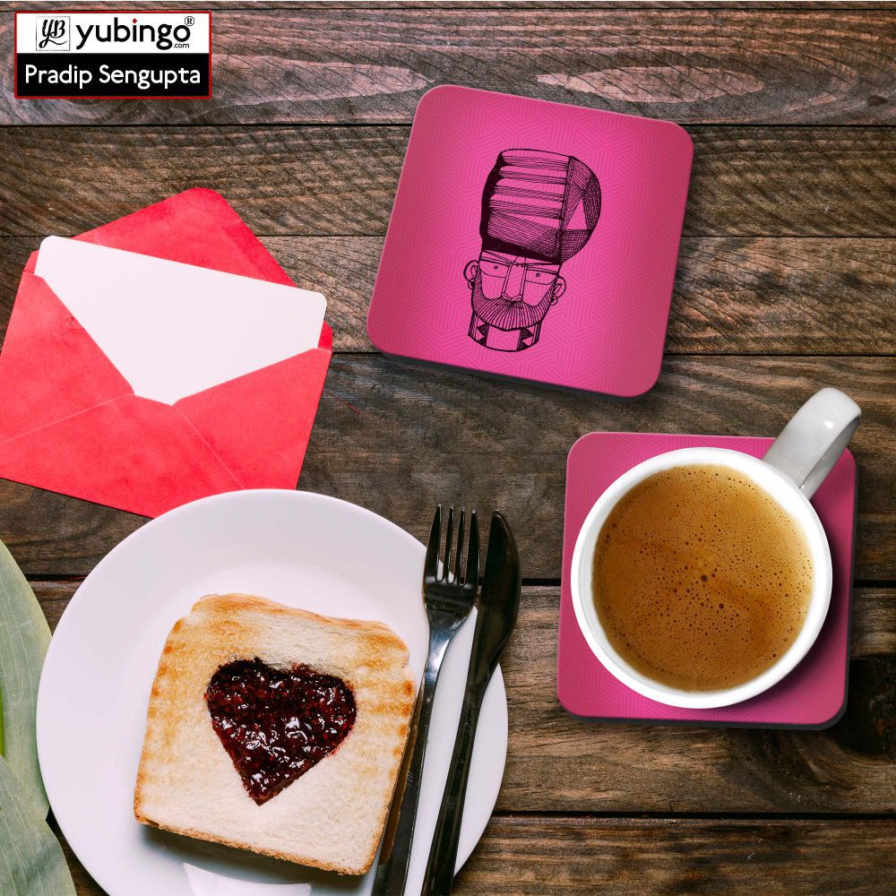Intense look Coasters - corporate gift by YuBingo