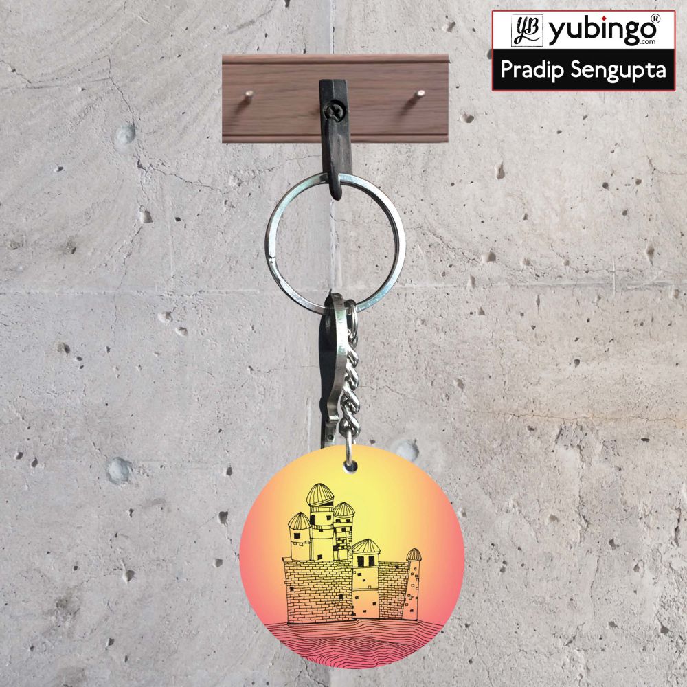 Structure Round Keychain - corporate gift by YuBingo