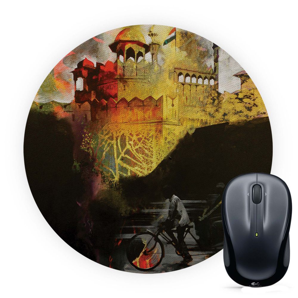 Welcome to Delhi Mouse Pad (Round) - corporate gift by YuBingo