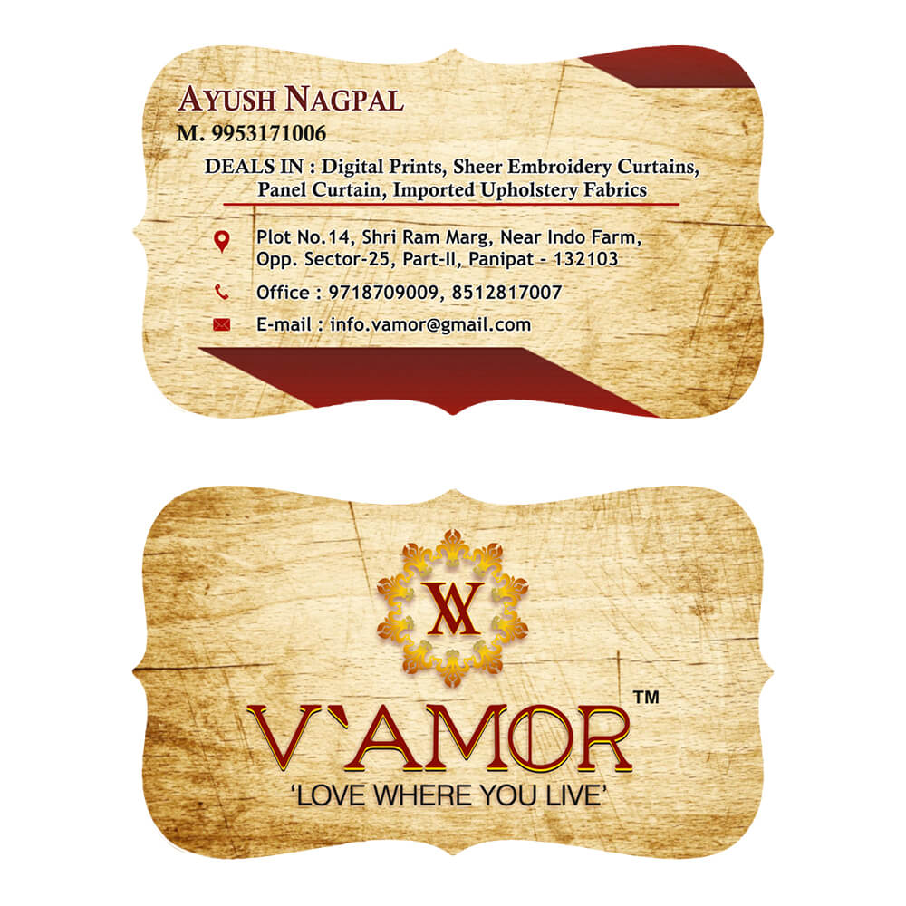 Premium Die Cut Visiting Card - Shape 1 - product image 2