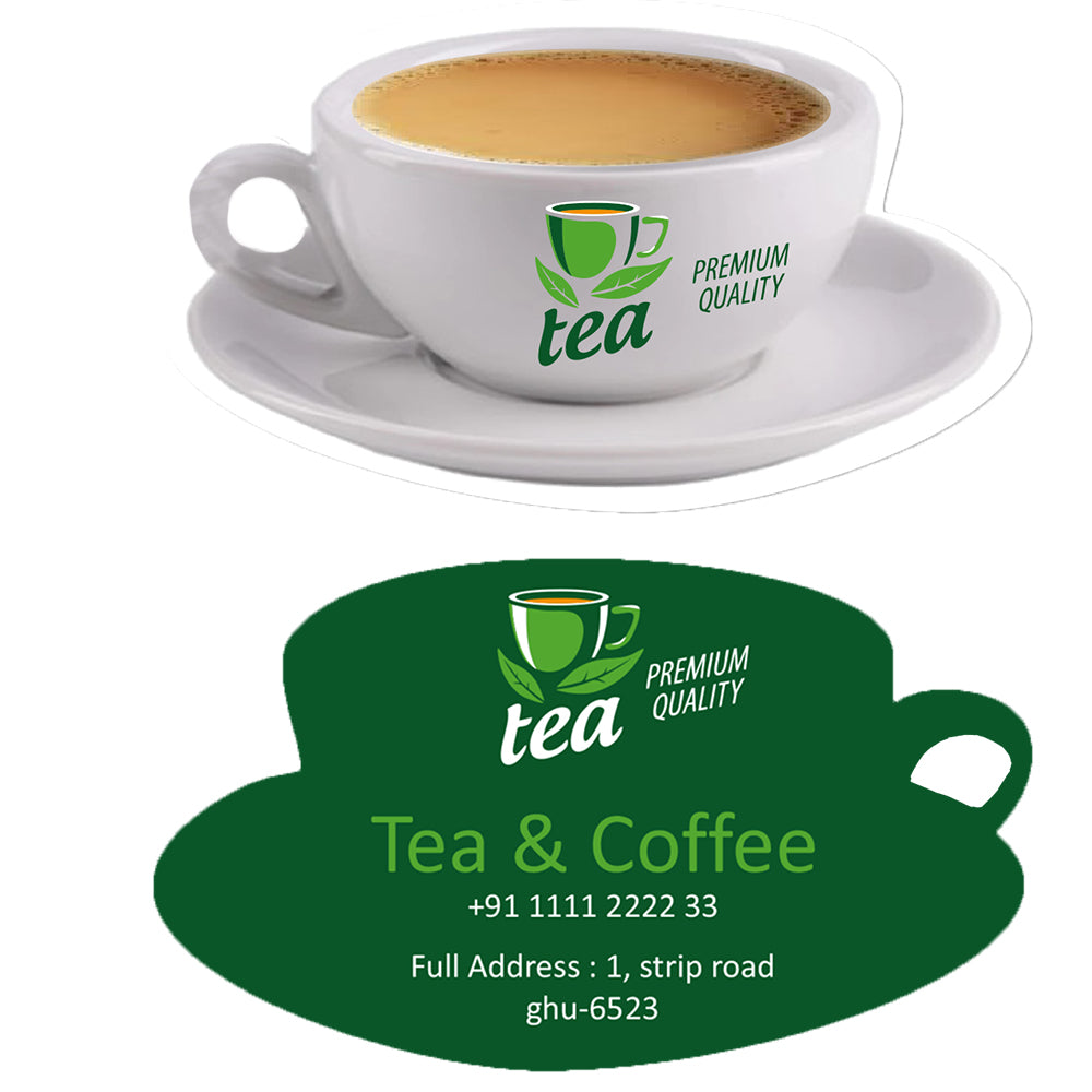 Premium Die Cut Visiting Card - Shape 18 - corporate gift by YuBingo