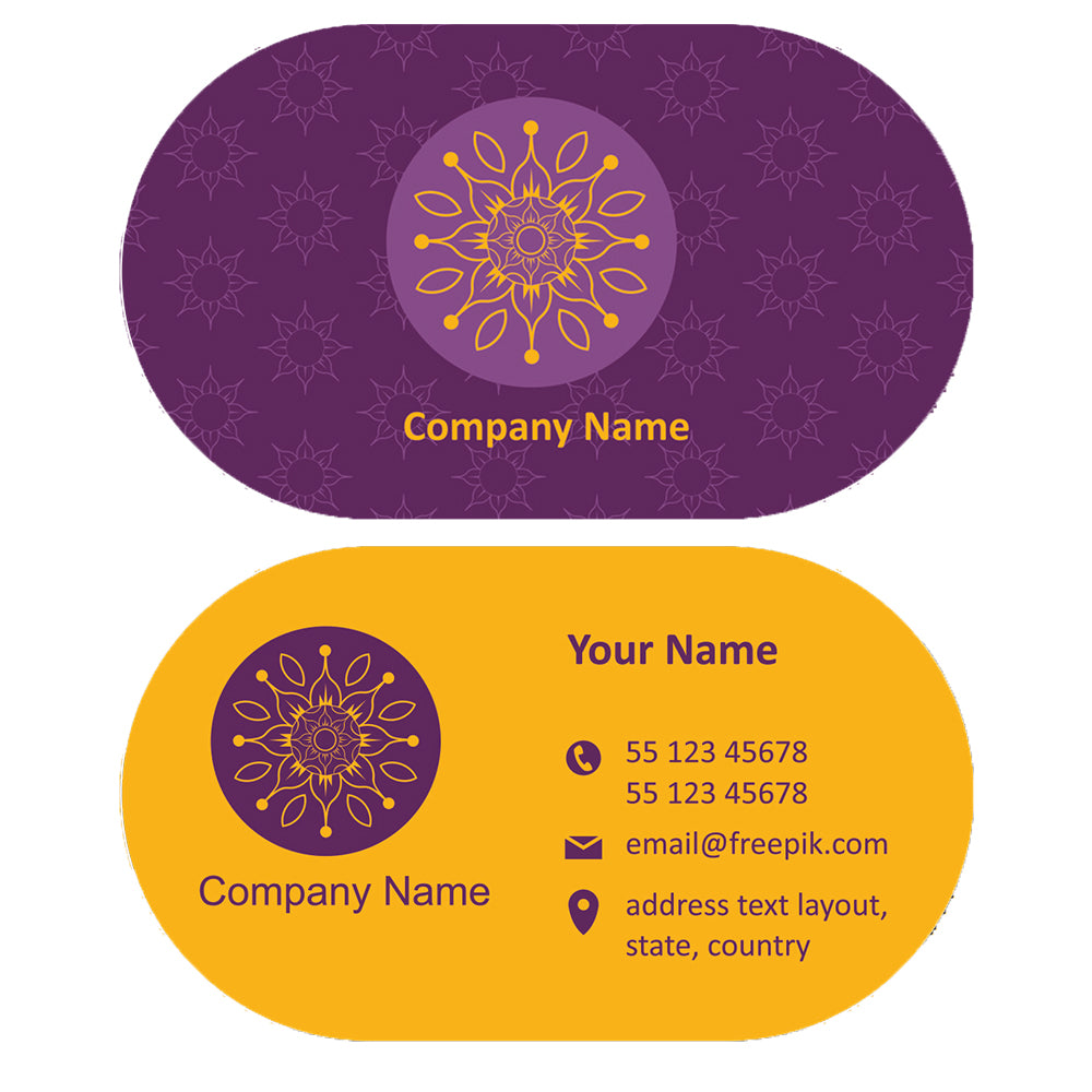 Premium Die Cut Visiting Card - Shape 8 - corporate gift by YuBingo