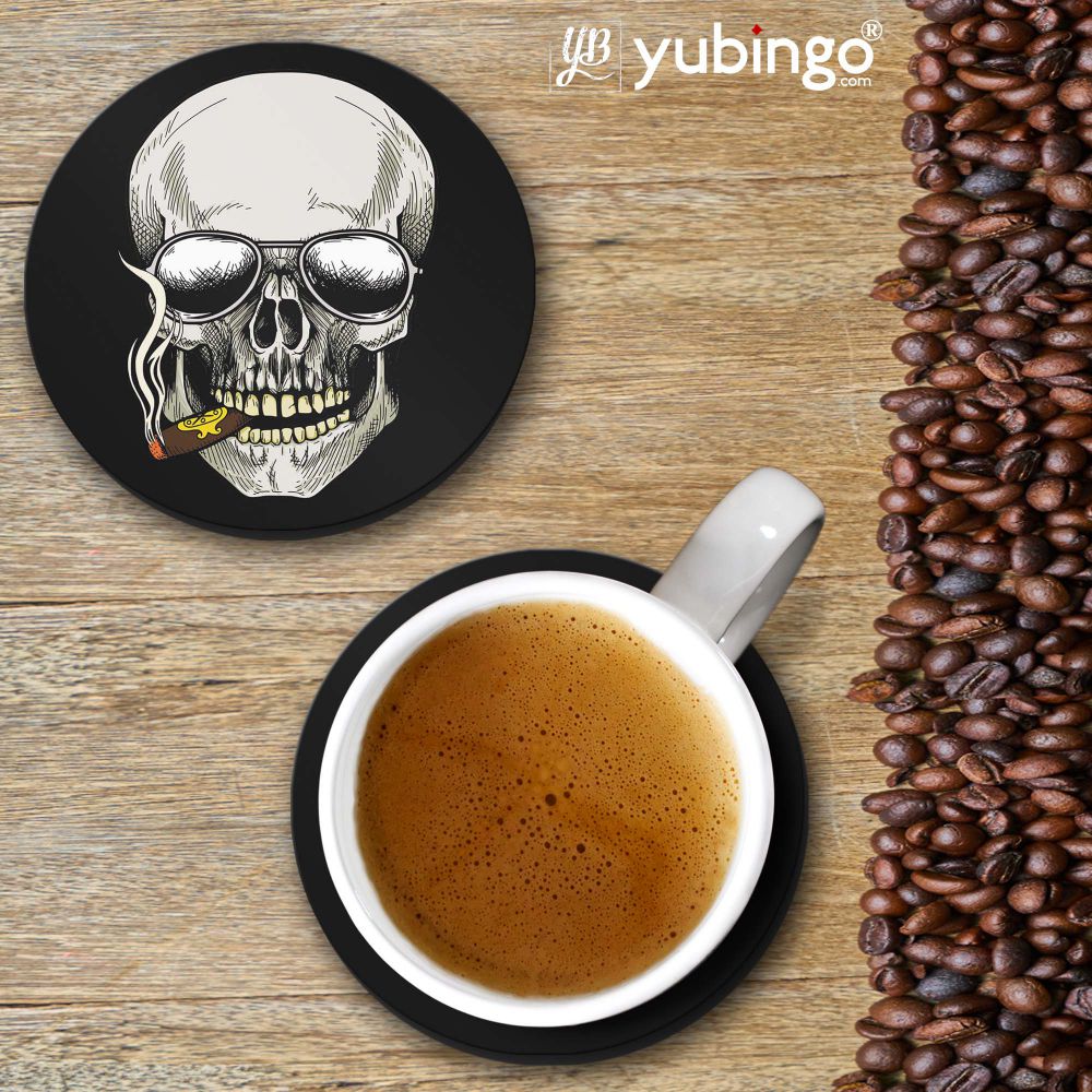 Smoking Skull Coasters - corporate gift by YuBingo