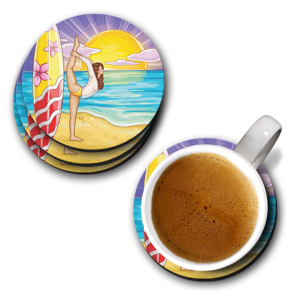 Sunrise with Yoga Coasters - corporate gift by YuBingo